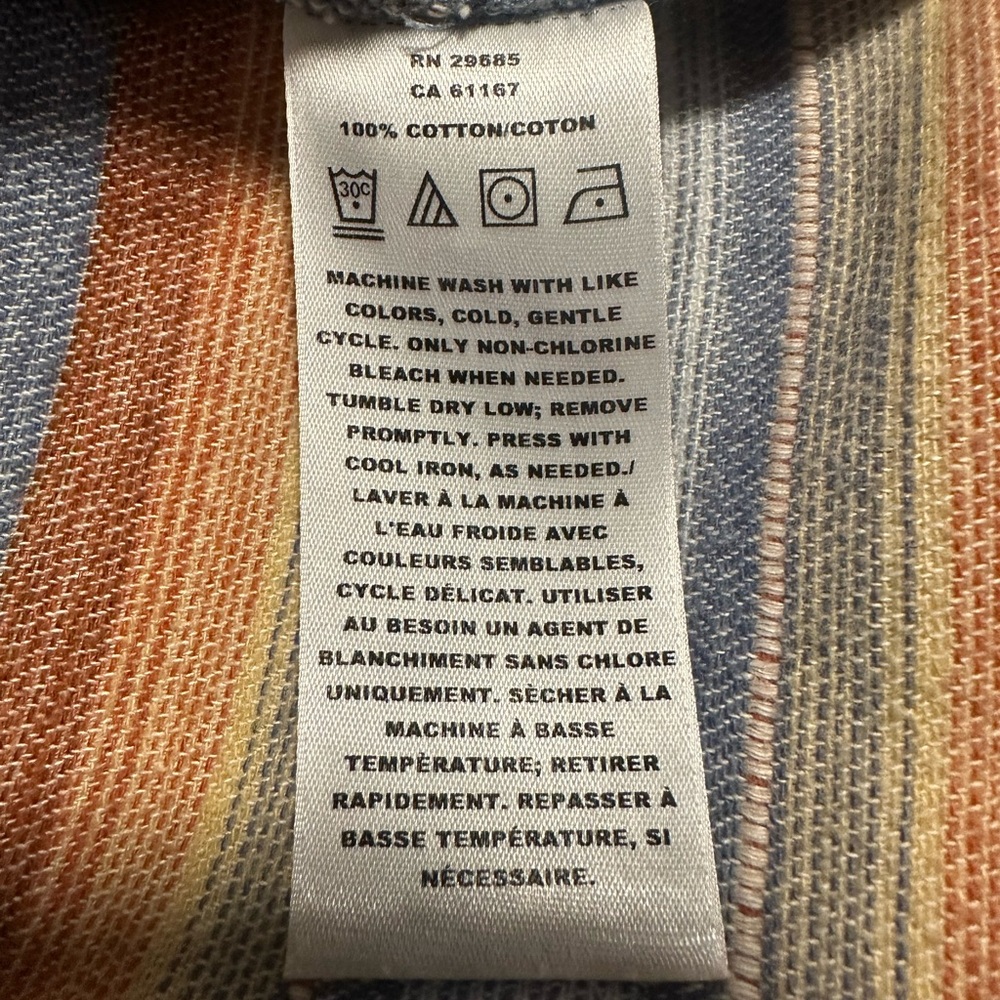 Pendleton Lrg Men's Serape Stripe Popover Hoodie - Picture 7 of 9